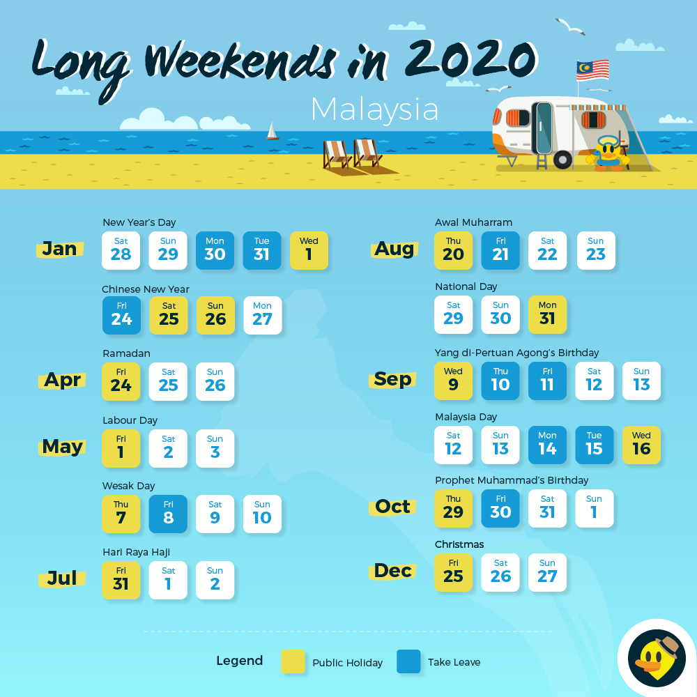 12 Long Weekends In 2019 For Malaysians © Letsgoholiday.my