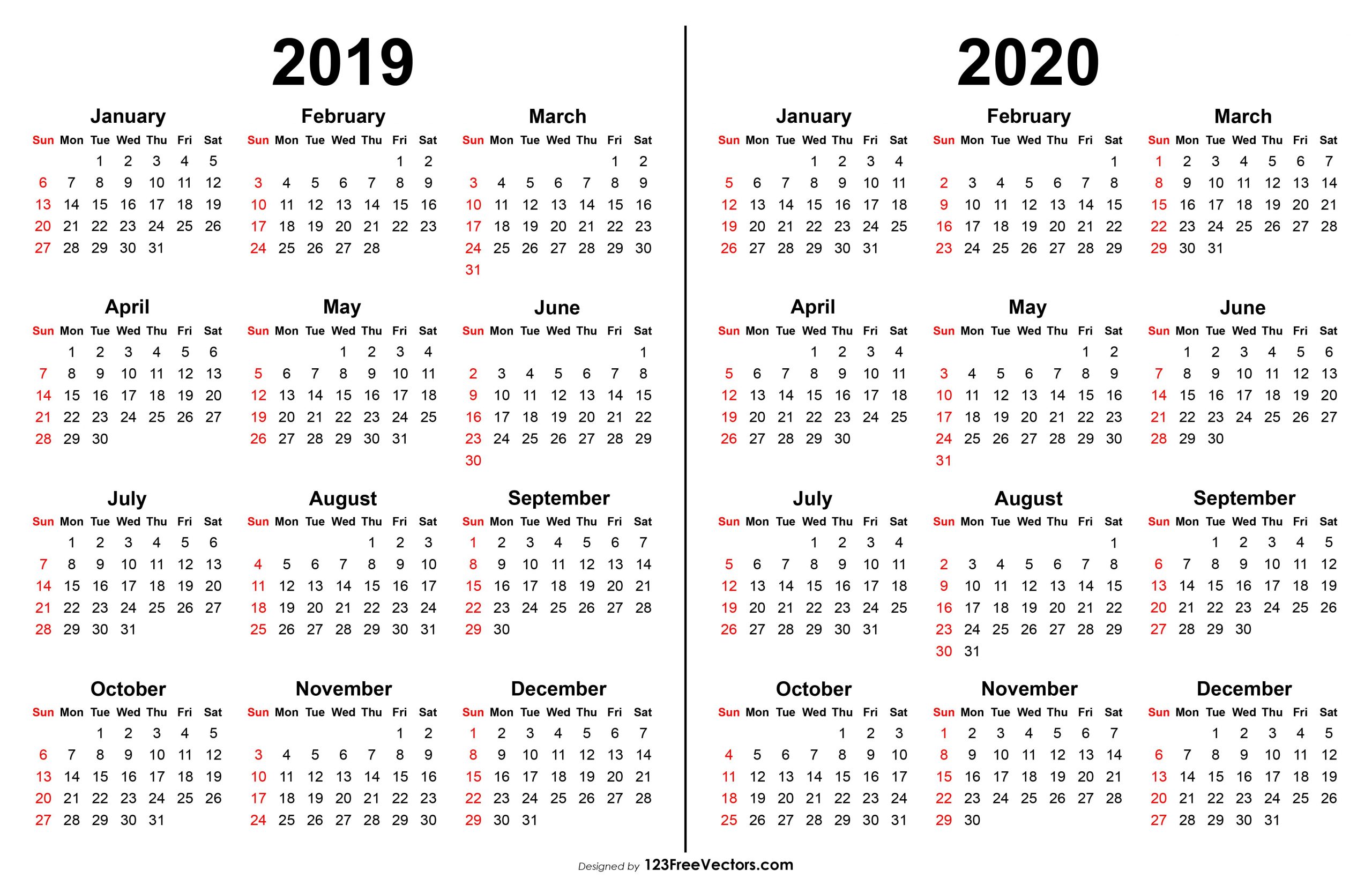 2019 2020 Calendar | Calendario, Calendario Escolar Y Agendas