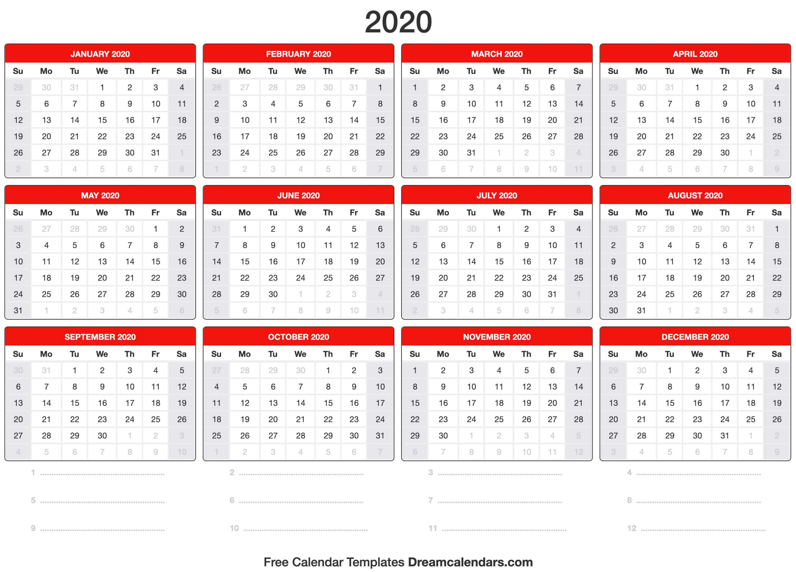 2020 2020 Calendar - Togo.wpart.co