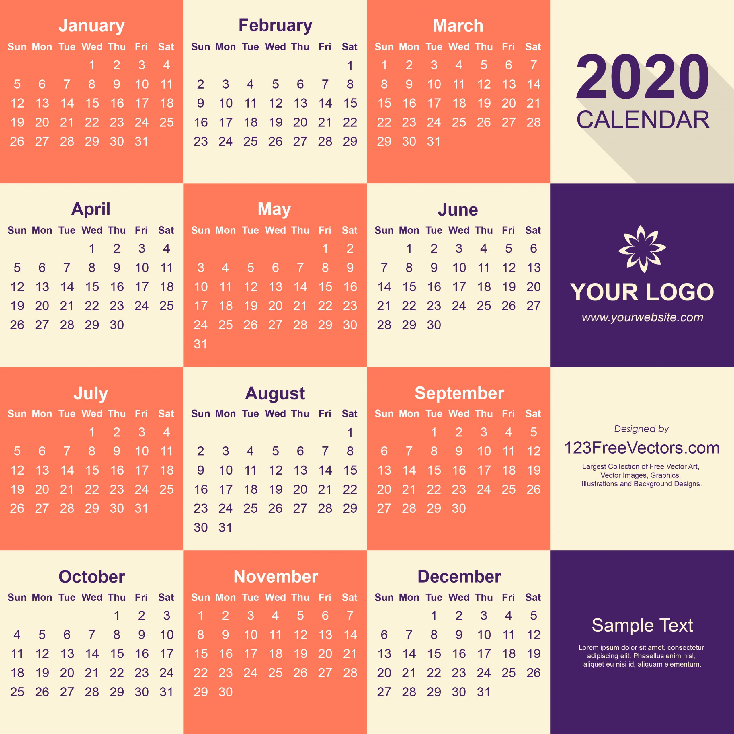 2020 Calendar Pdf Free Download