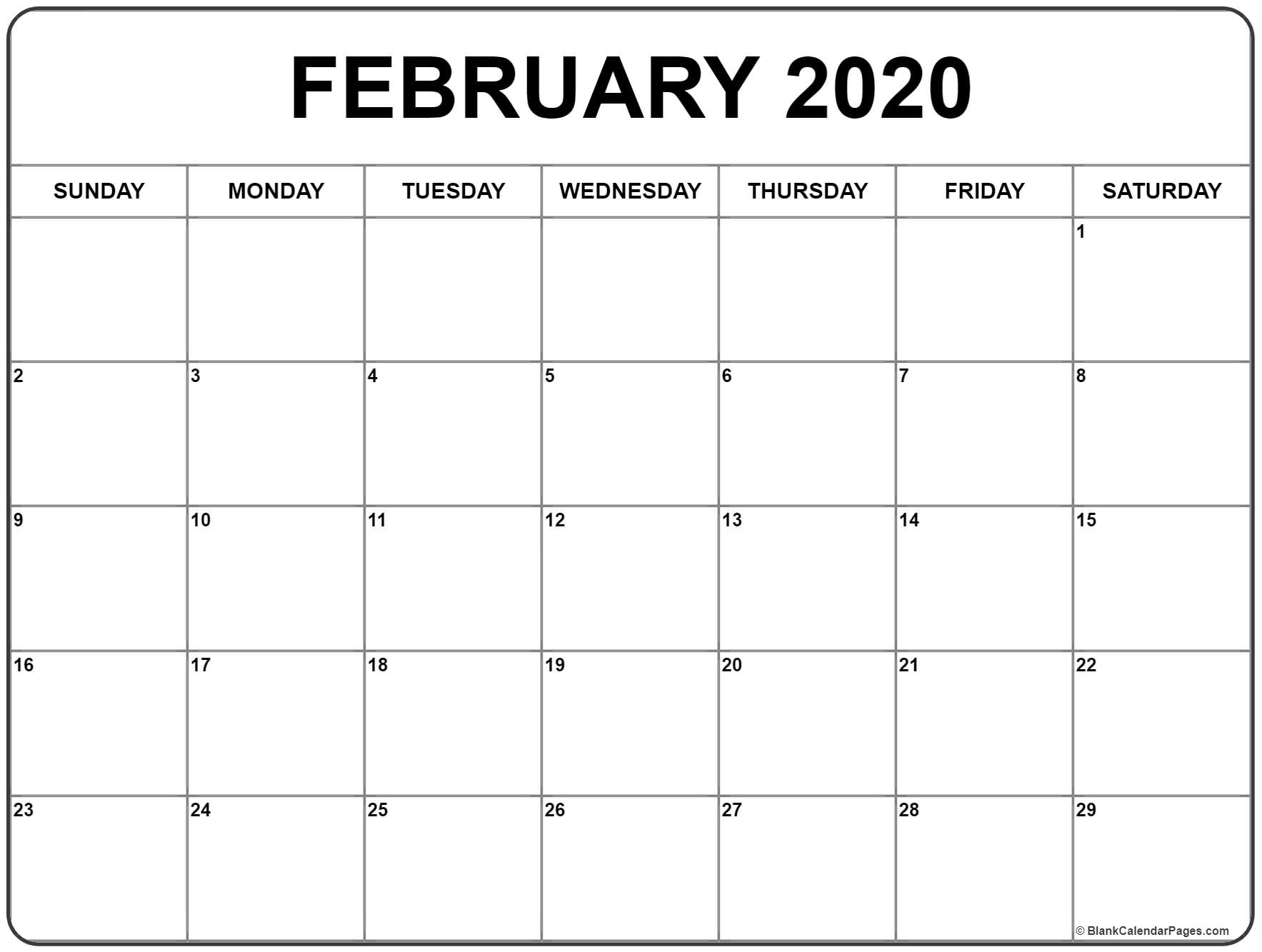2020 Calendars To Fill In - Calendar Inspiration Design