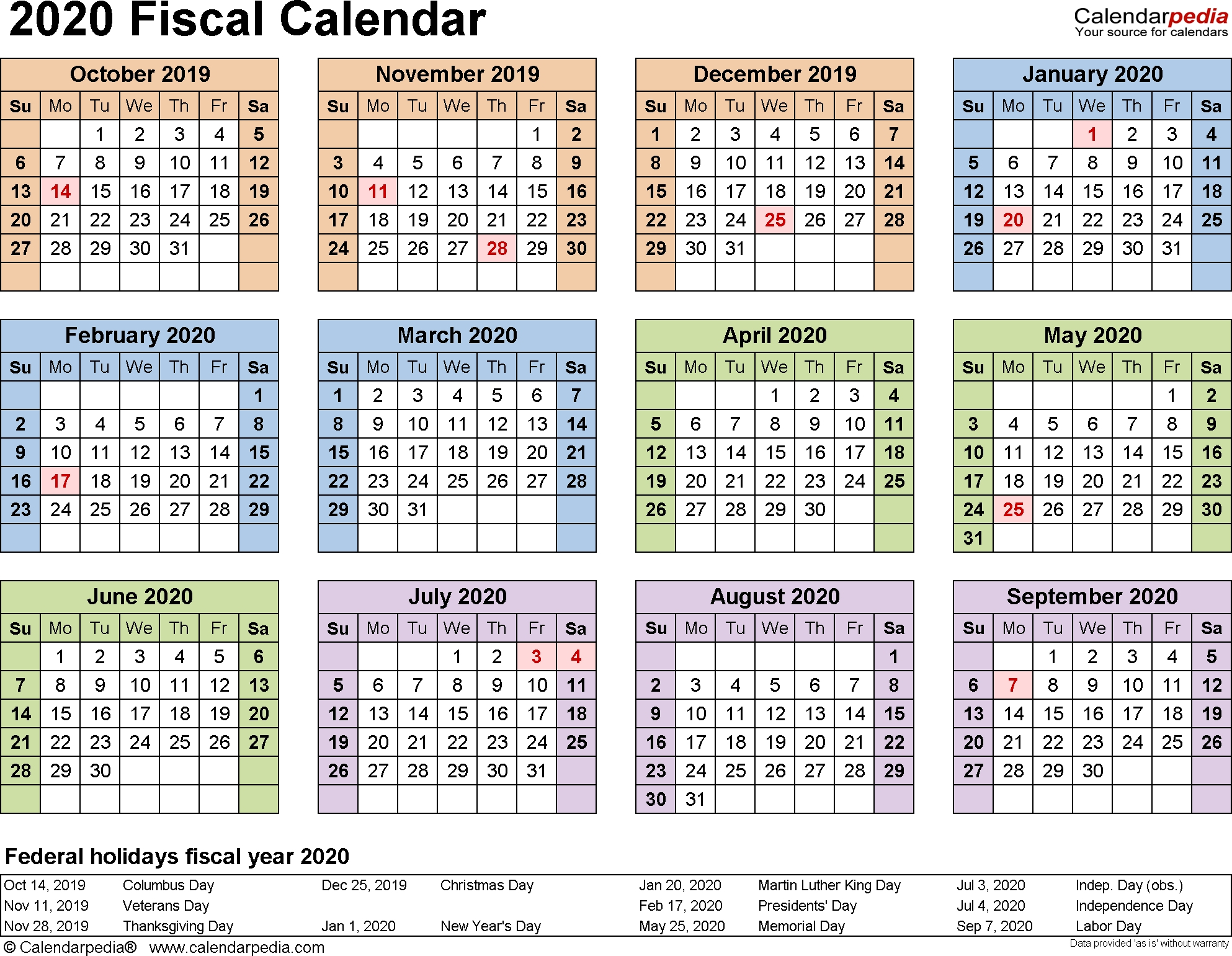 2020 Federal Pay Period Calendar | Free Printable Calendar