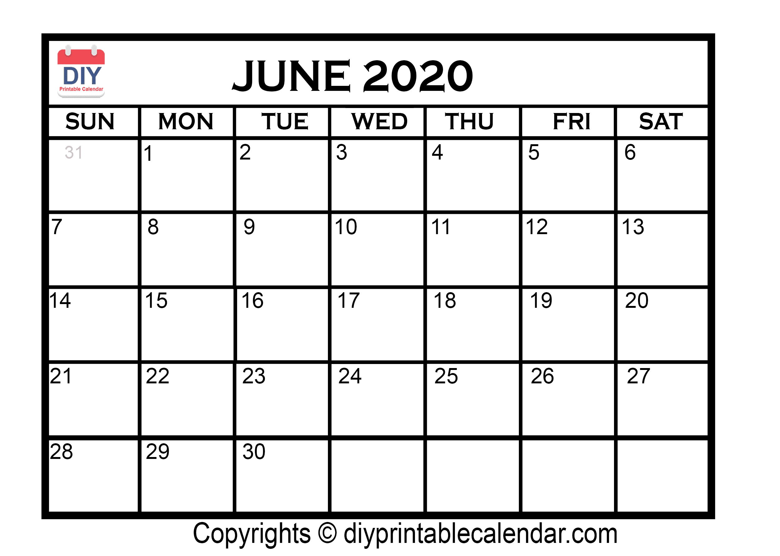 2020 Fill In Calendar - Togo.wpart.co