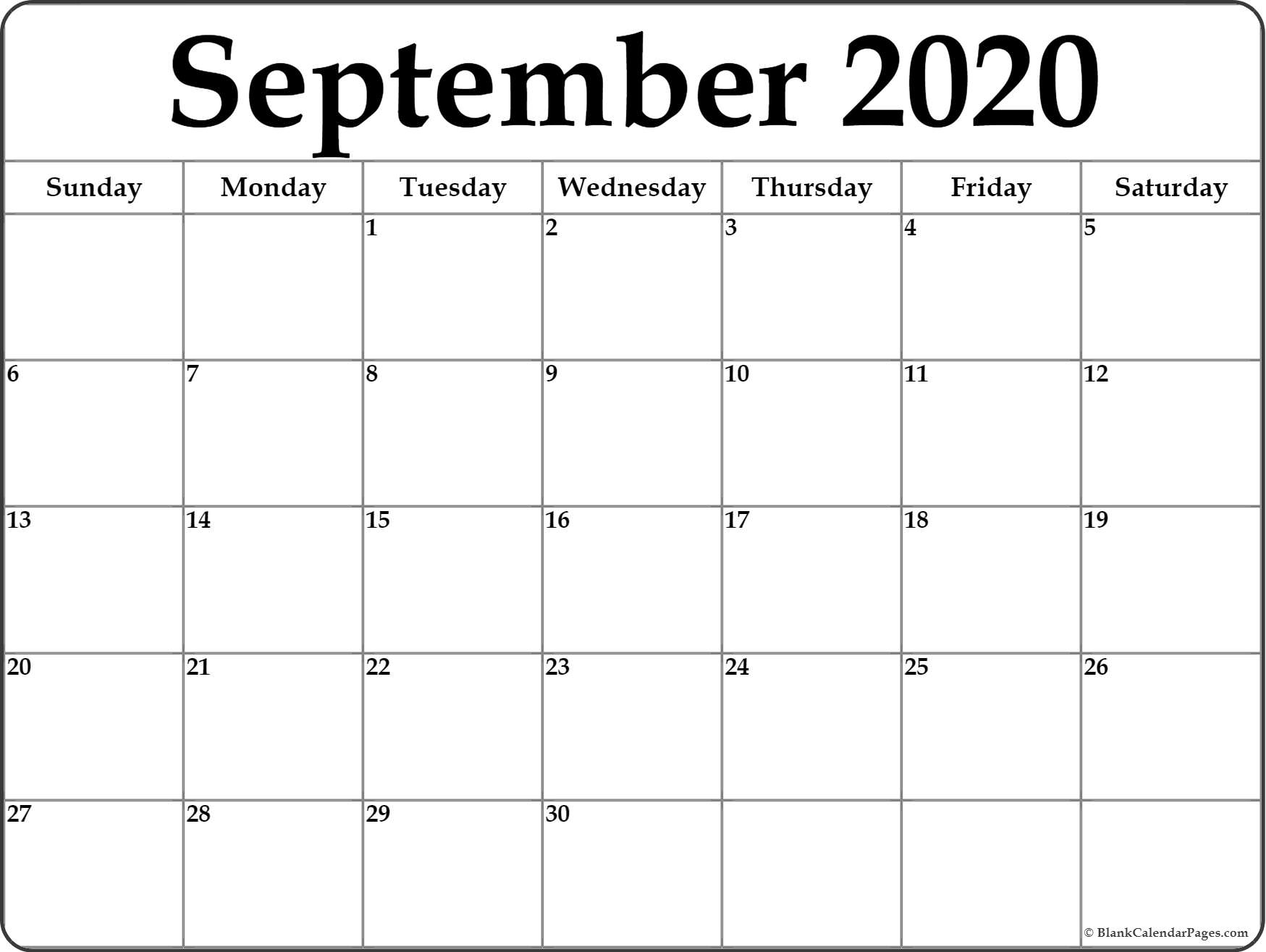 2020 Monthly Calendar Printable - Togo.wpart.co