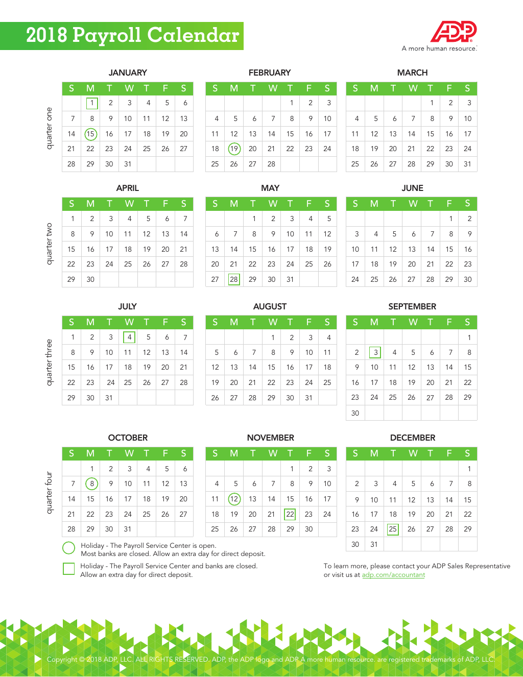 2020 Payroll Calendar Adp Canada | Payroll Calendar 2020