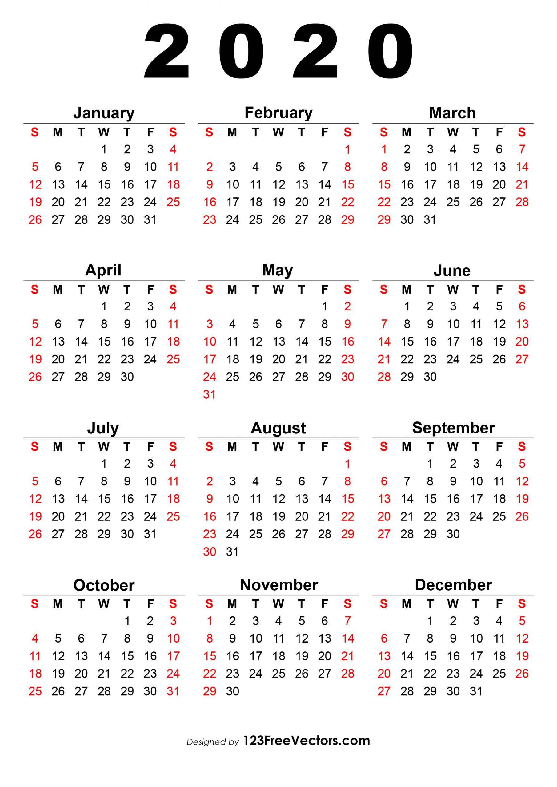 Take 2020/2020 Year To View Calander Calendar Printables Free Blank