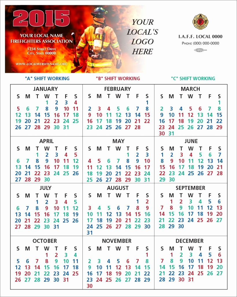 24 48 Firefighter Month Shift Calendar