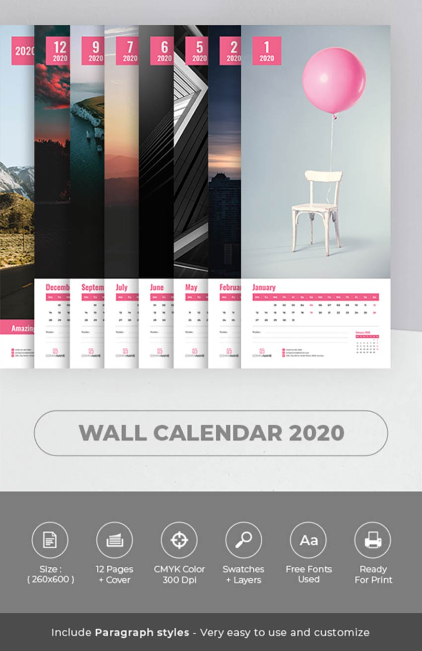 26 Best Indesign Calendar Templates (New For 2020)