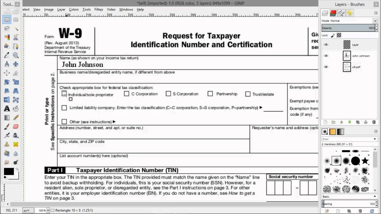 30 W9 Tax Form Free | Andaluzseattle Template Example