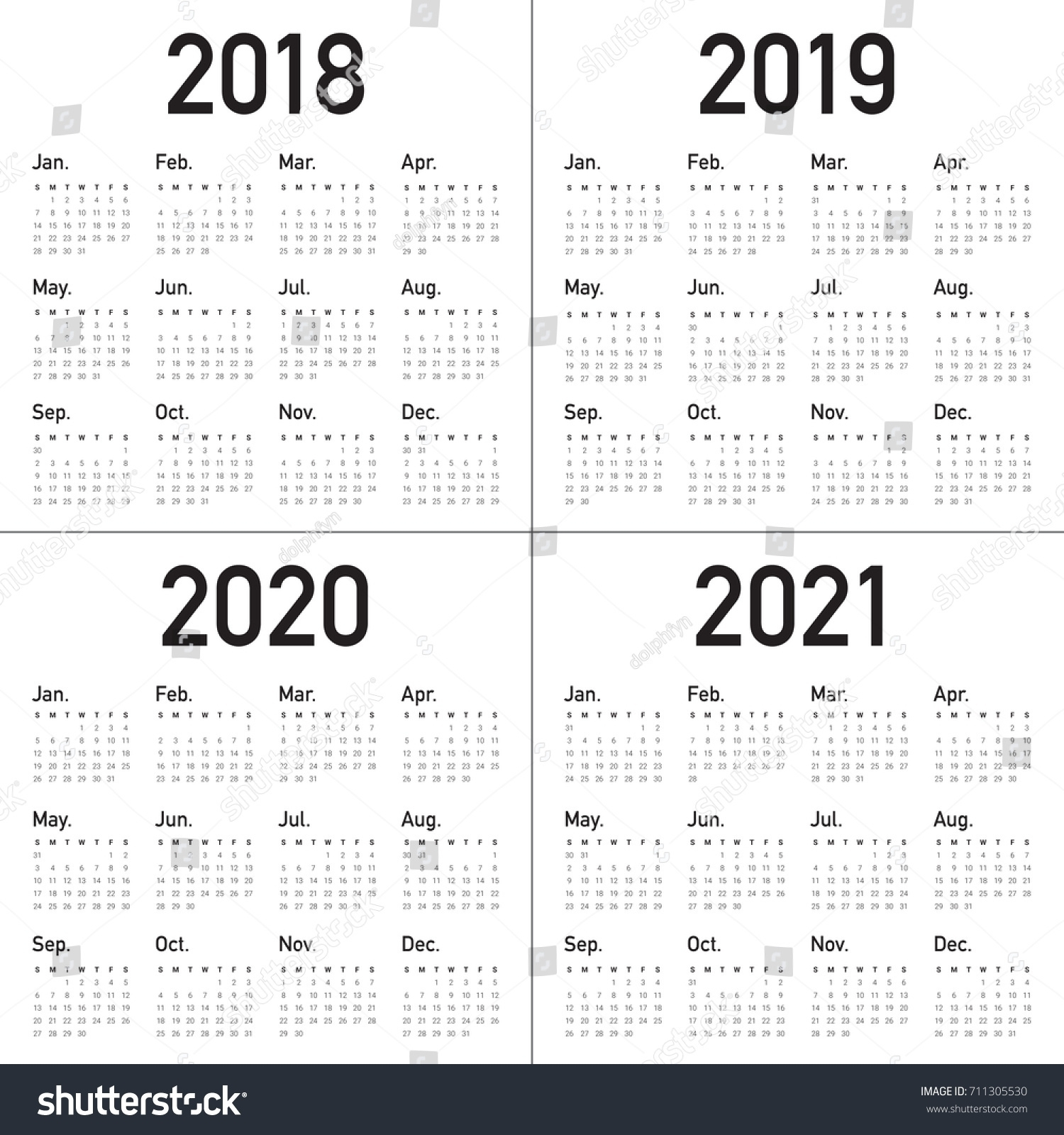 5 Year Calendar Printable - Togo.wpart.co