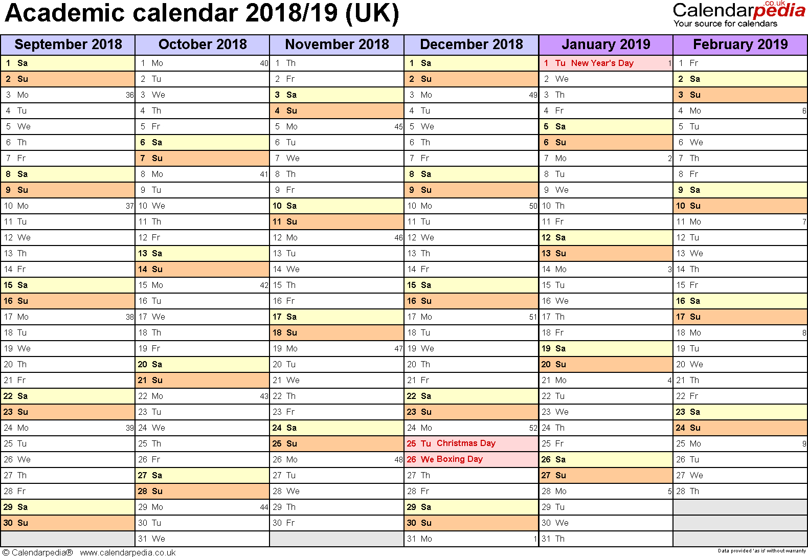 Academic Calendar Planner - Togo.wpart.co