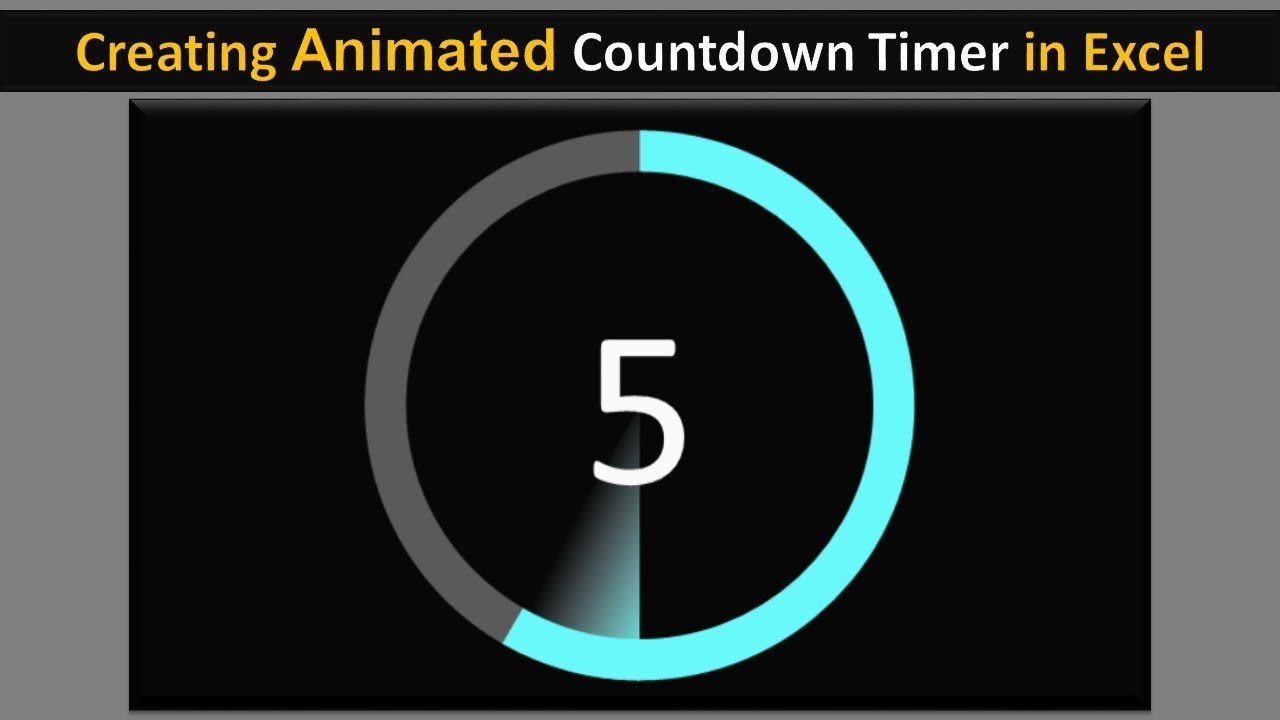 Animated Countdown Timer In Excel - Thedatalabs