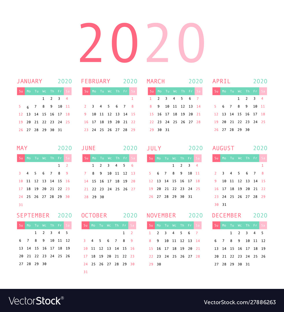 Collect 2020 Pocket Callendar | Calendar Printables Free Blank