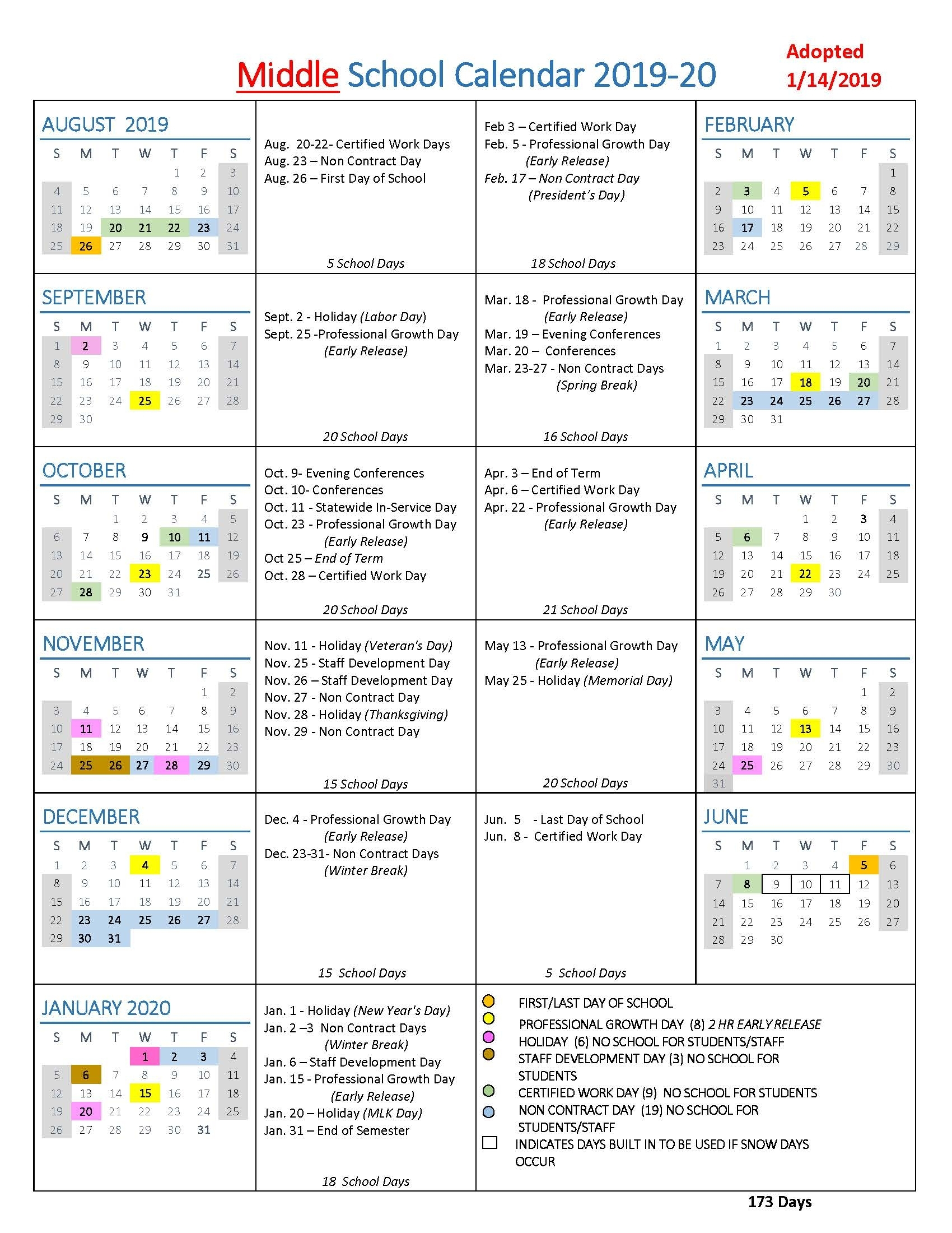Calendar With All The Special Days In 2020 - Calendar