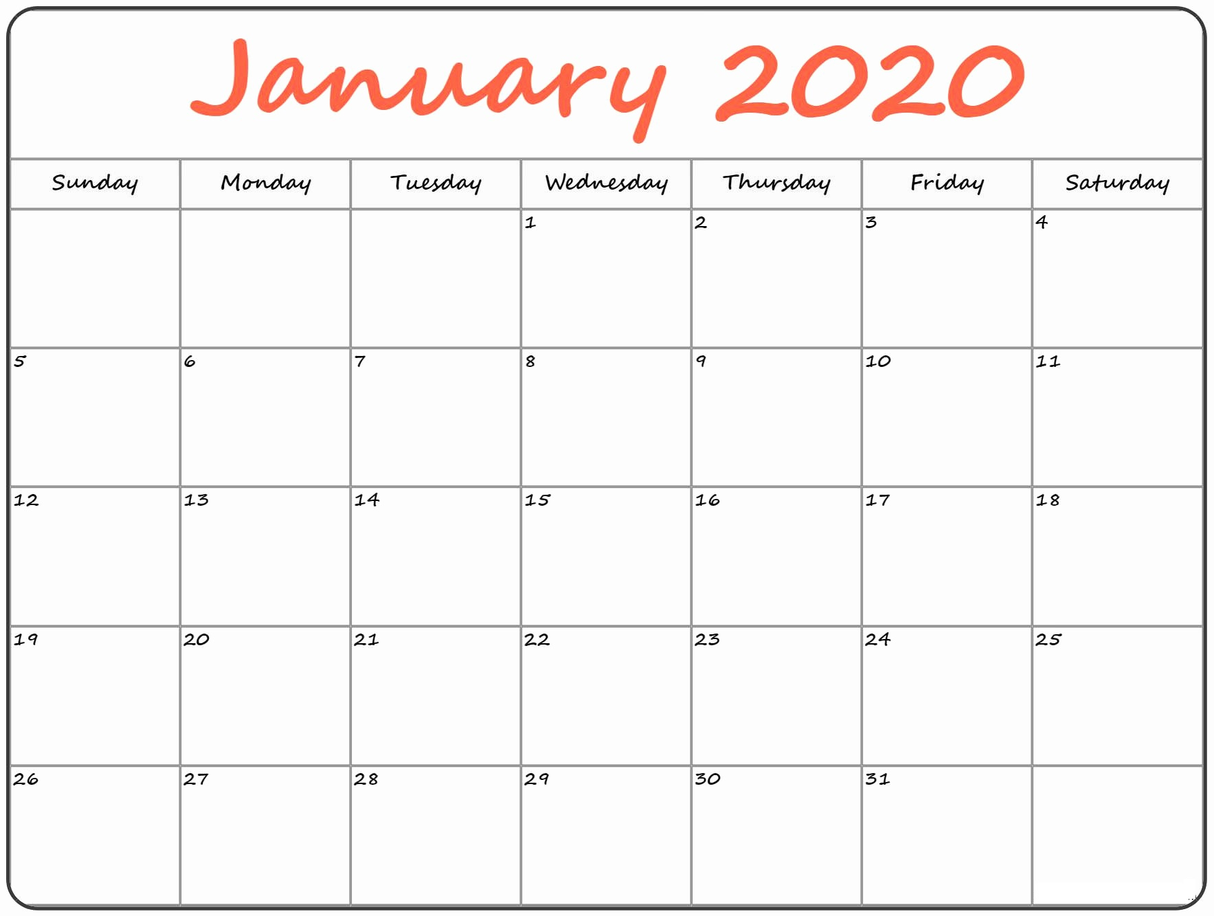 Cute January 2020 Calendar For Classroom Management | Free