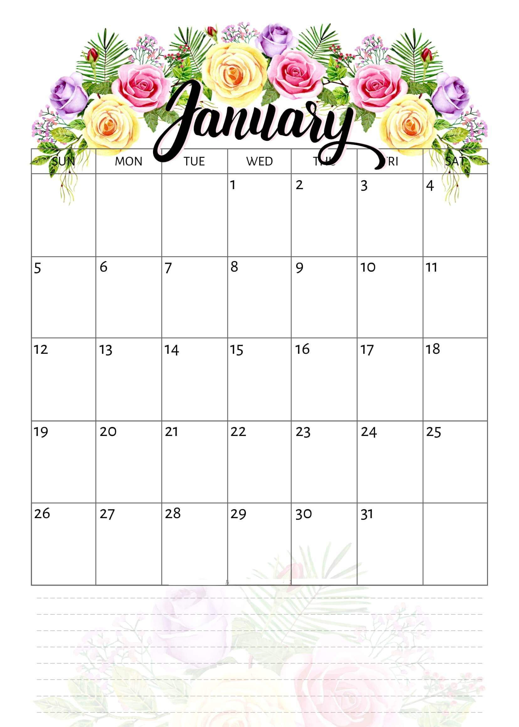 Cute January 2020 Calendar For Kids - 2019 Calendars For
