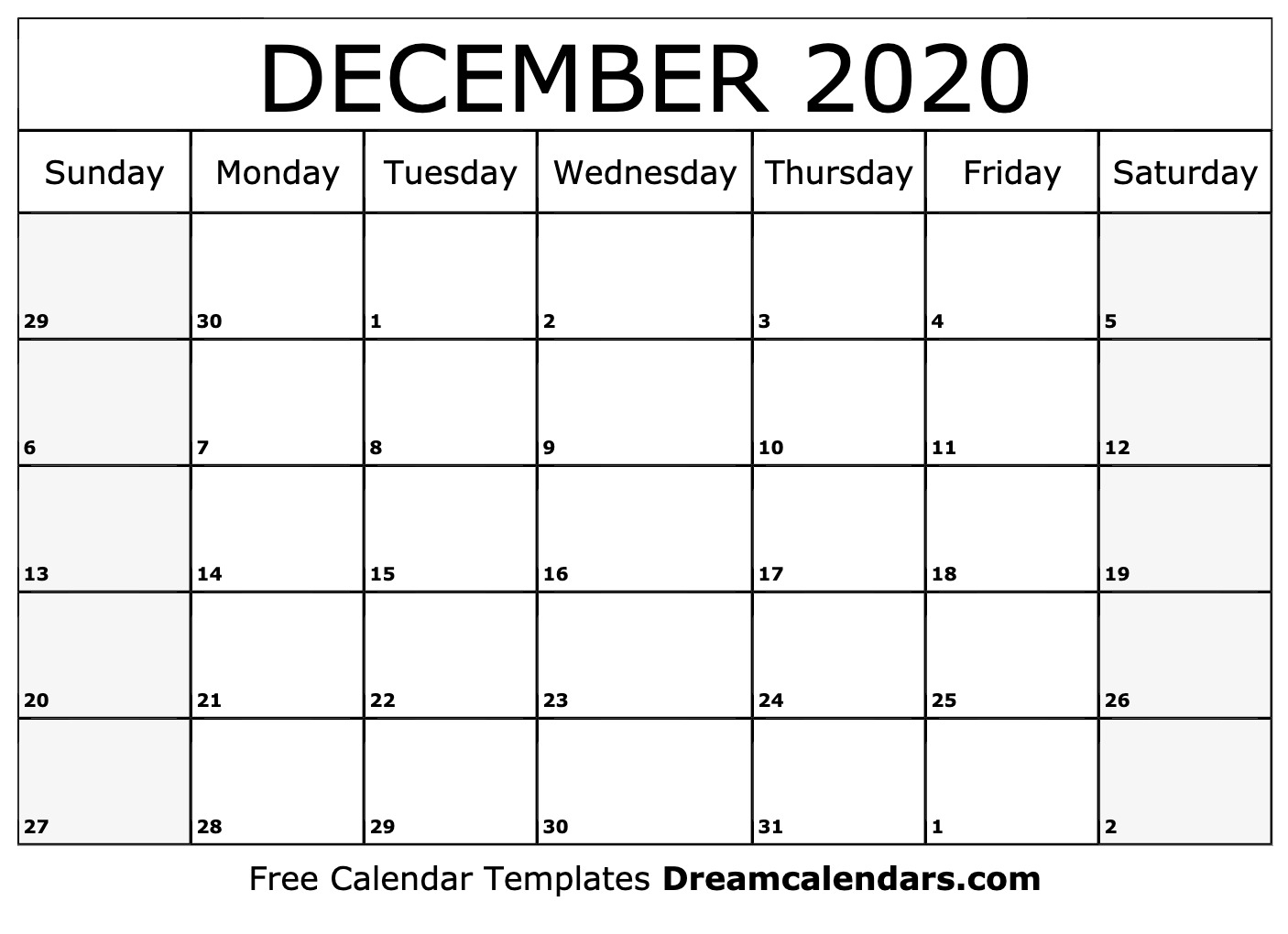 December Calendar 2020 - Togo.wpart.co