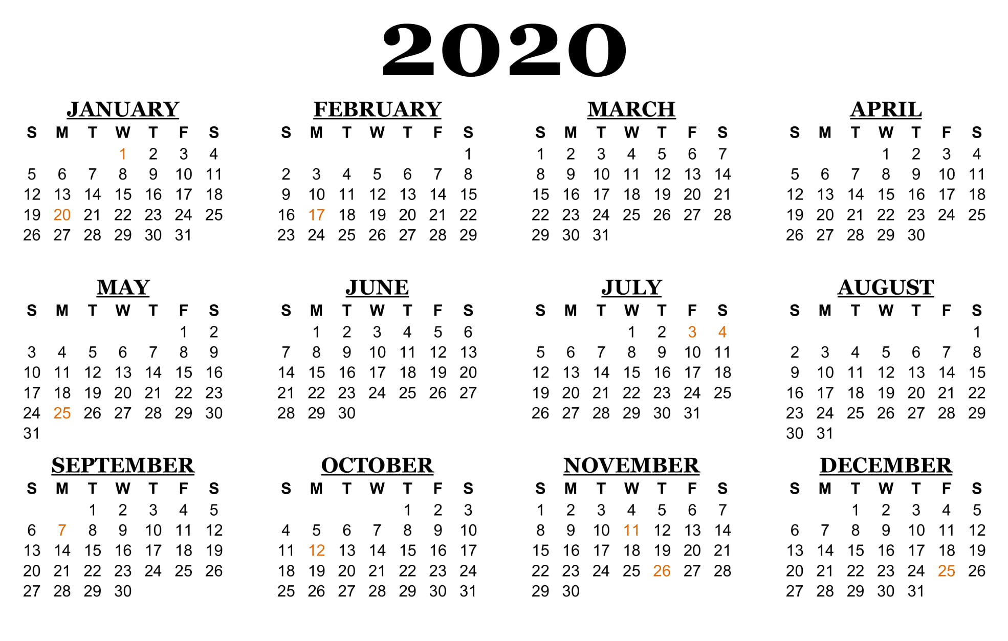 ❤️printable Calendar 2020 Templates With Nsw Public