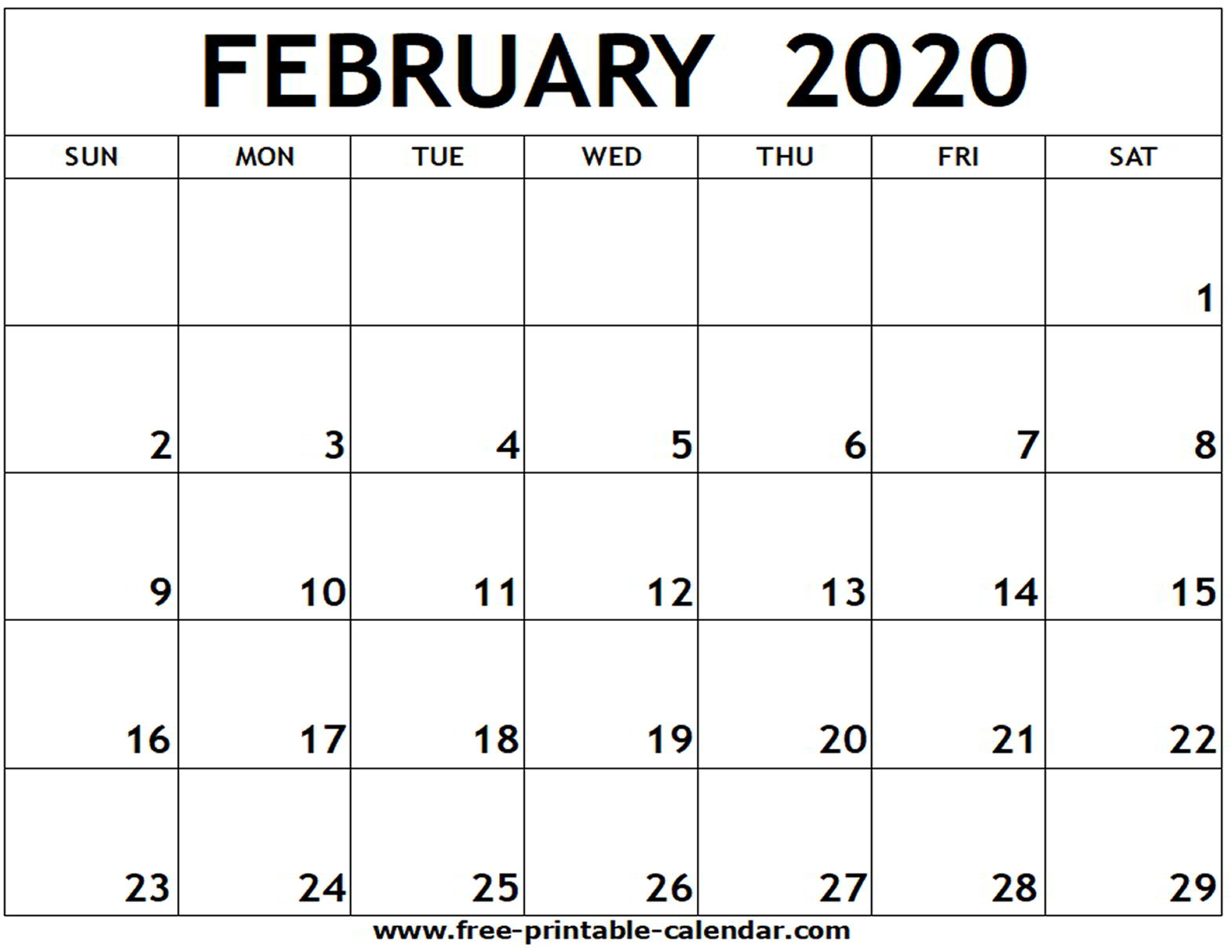 February 2020 Calendar Word - Togo.wpart.co