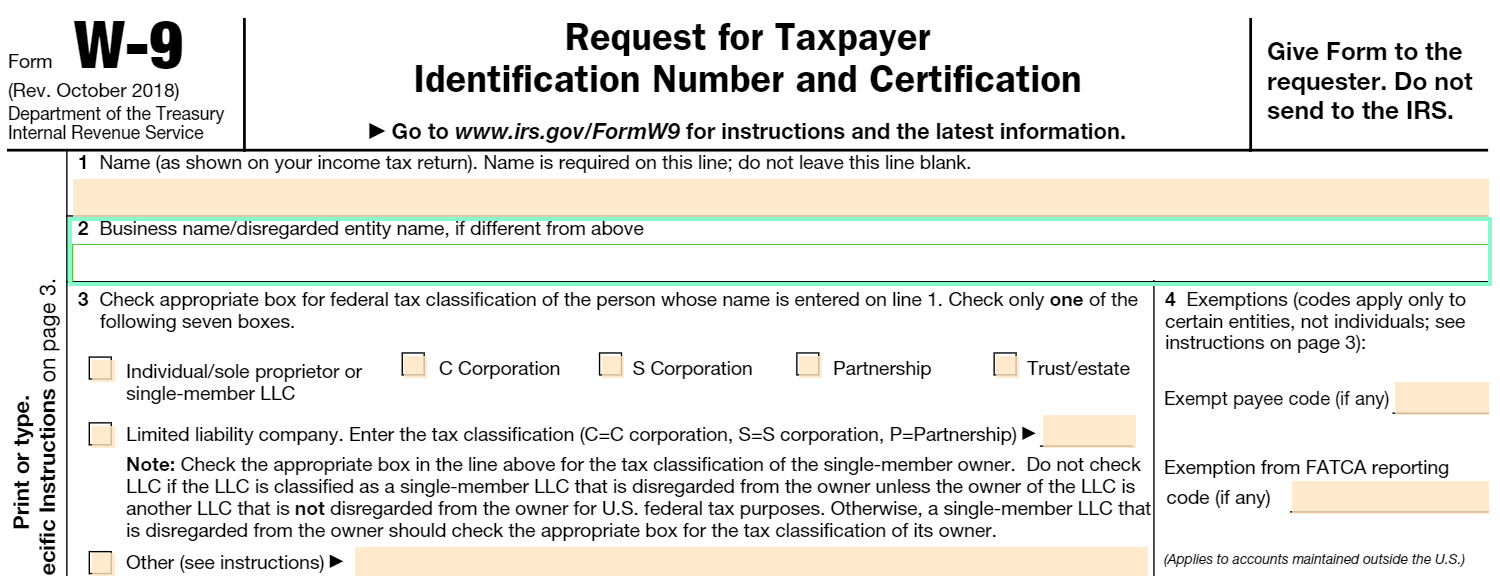 Fillable W-9 Form: Get Free Irs W-9 Template Online (2018
