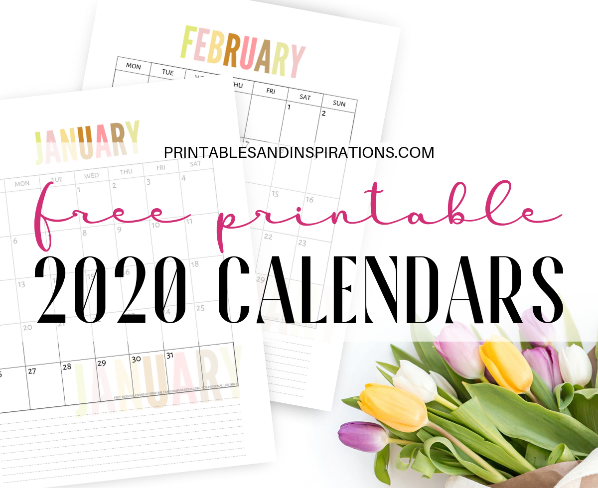 Free 2020 Calendar Printable Planner Pdf (My Ultimate List