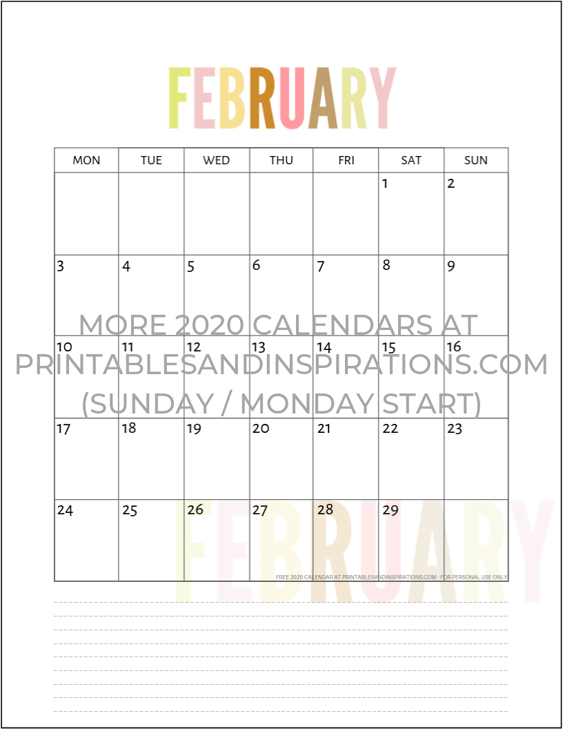 Free 2020 Calendar Printable Planner Pdf (My Ultimate List