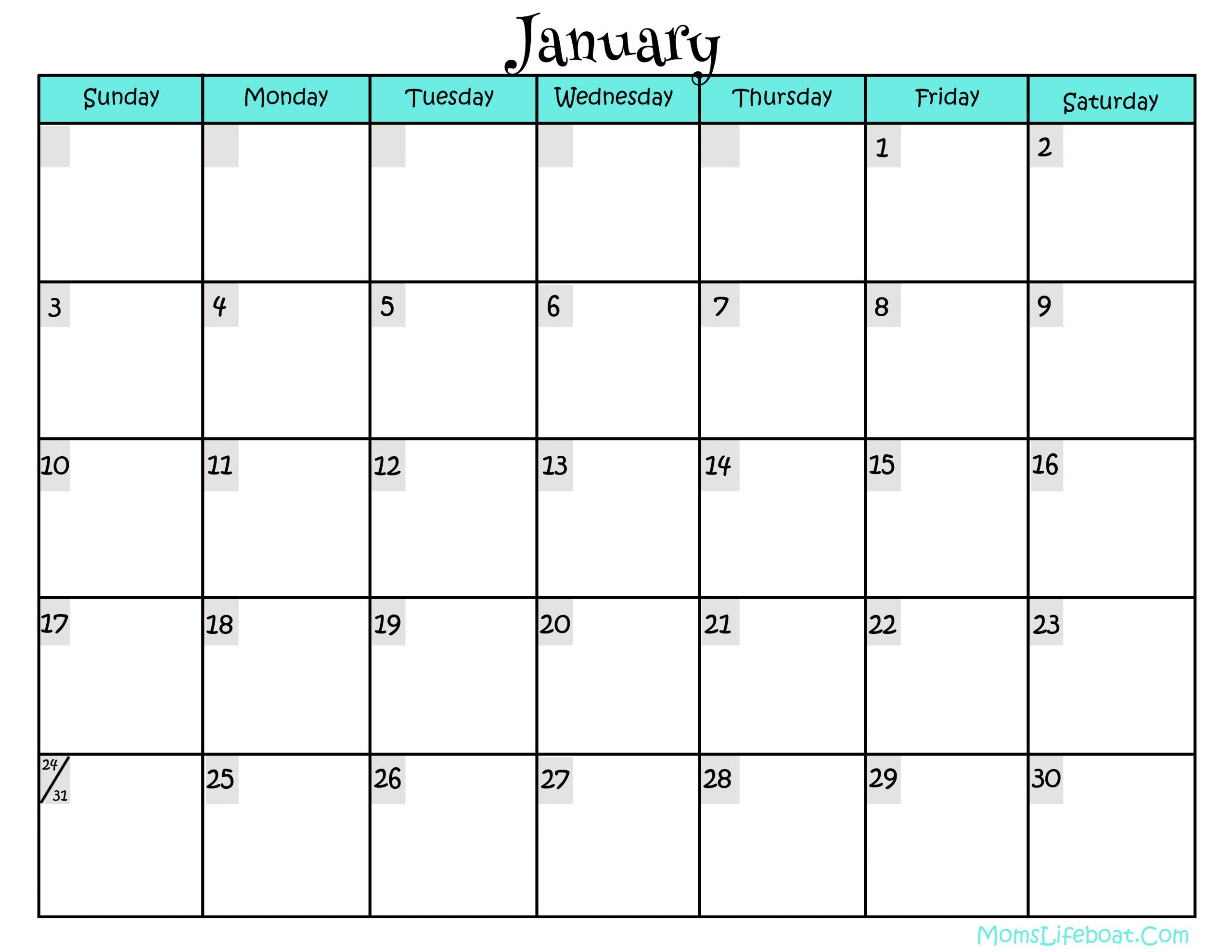 Free Calendars To Print - Togo.wpart.co