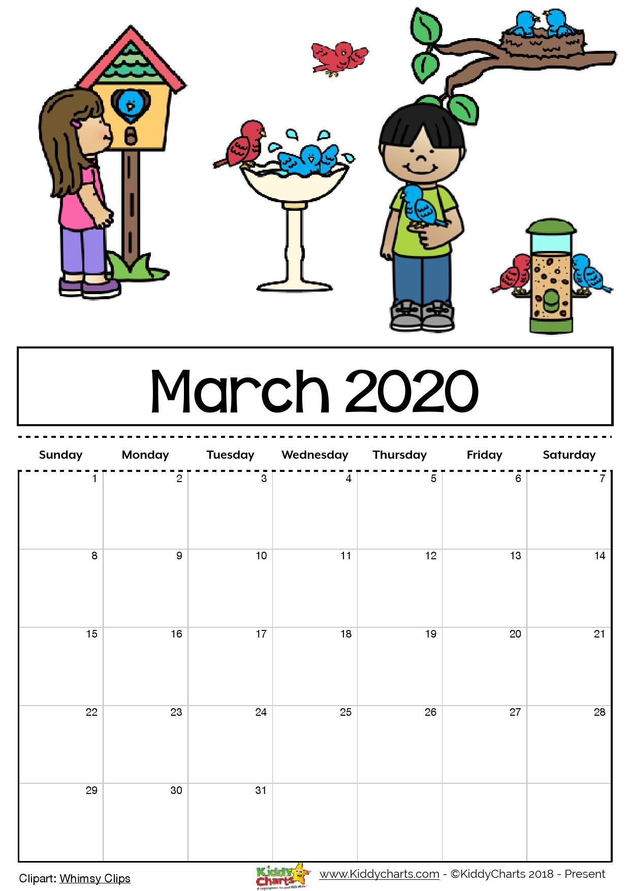Free Printable 2020 Calendar For Kids, Including An Editable