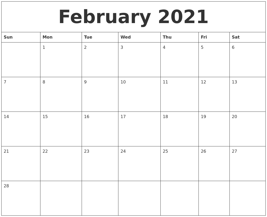 Free Printable 2021 Monthly Calendar With Holidays Word Pdf