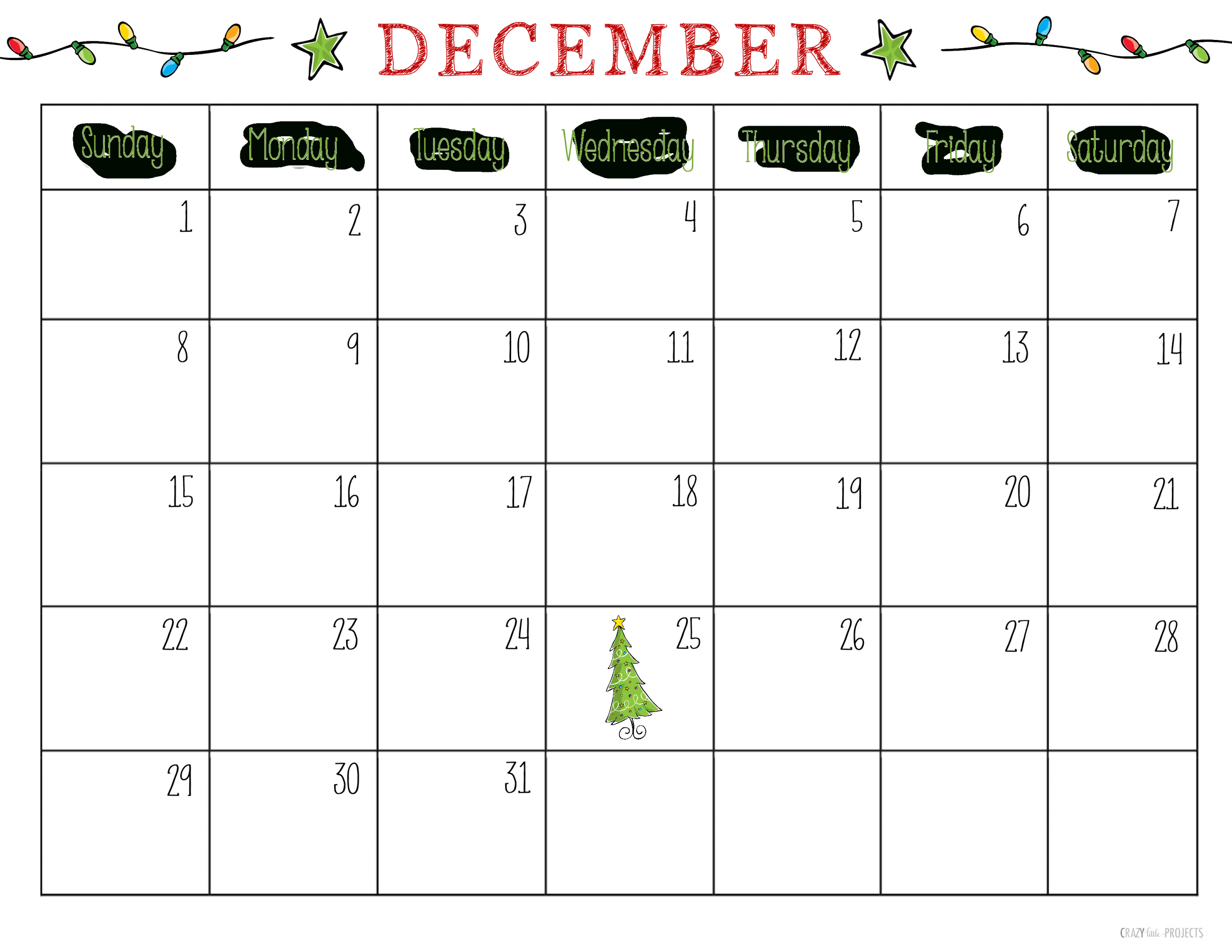 Free Printable Christmas Planner | Printable December