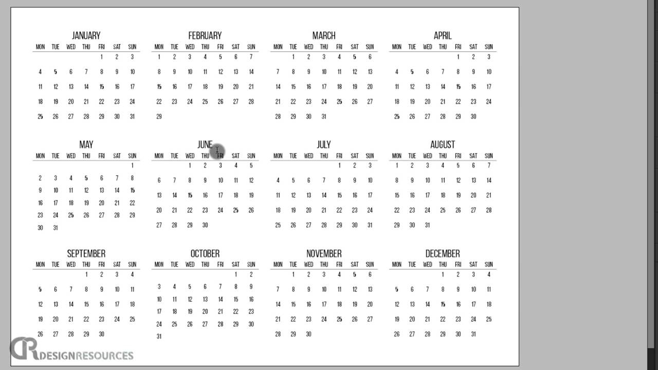 How To Create A Calendar - Indesign Tutorial