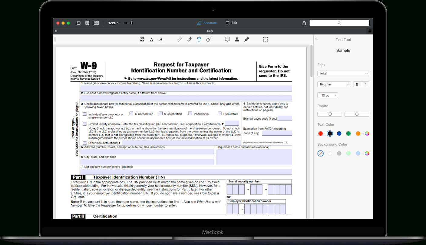 How To Fill Out Irs Form W-9 2018-2019 | Pdf Expert