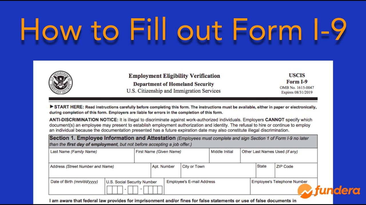 I-9 Form—What Is It, Where To Find It, And How To Fill It Out
