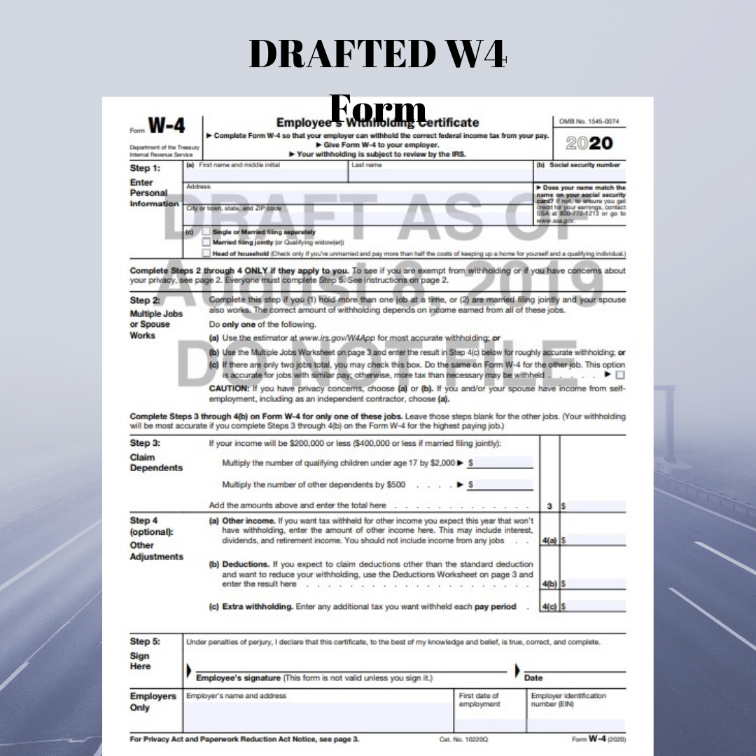 Irs Revises Tax Year 2020 Withholding Form W-4 Yet Again