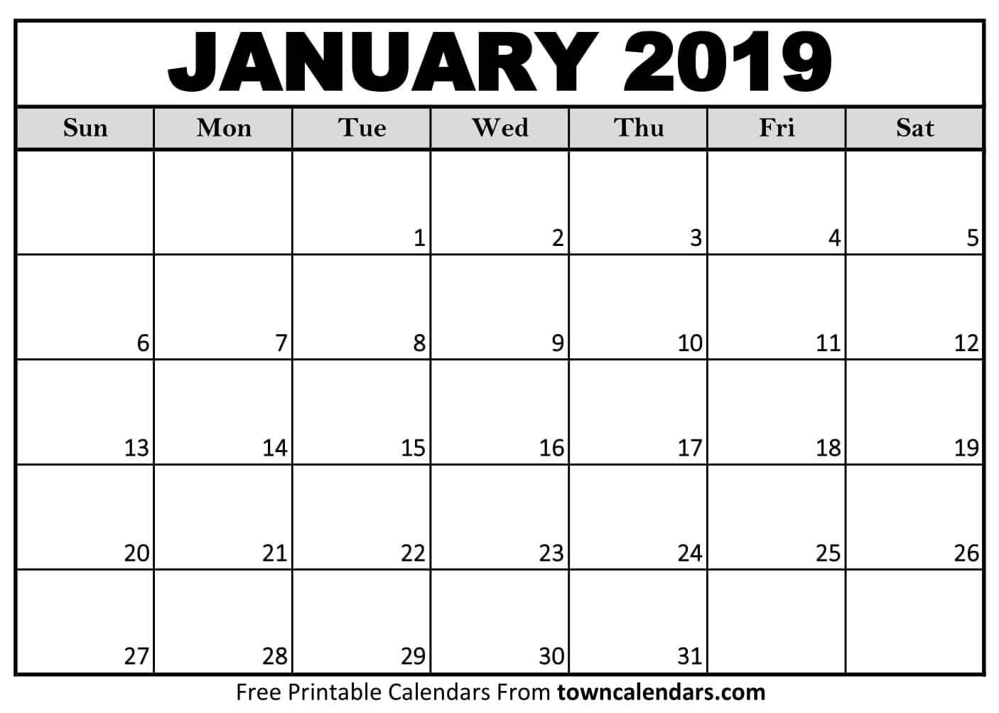 January 2019 Calendar Tumblr | Free Printable Calendar
