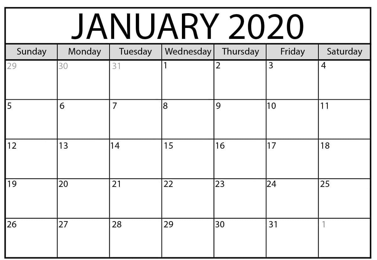 January 2020 Calendar | August Calendar, July Calendar, 2020