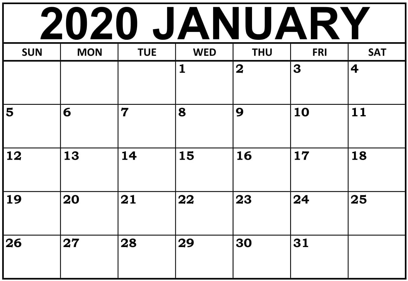 January 2020 Calendar Canada - Togo.wpart.co