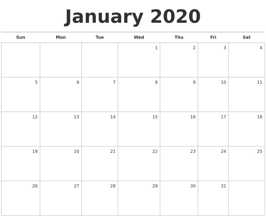 January 2020 Calendar Nz | Calendar Template Printable
