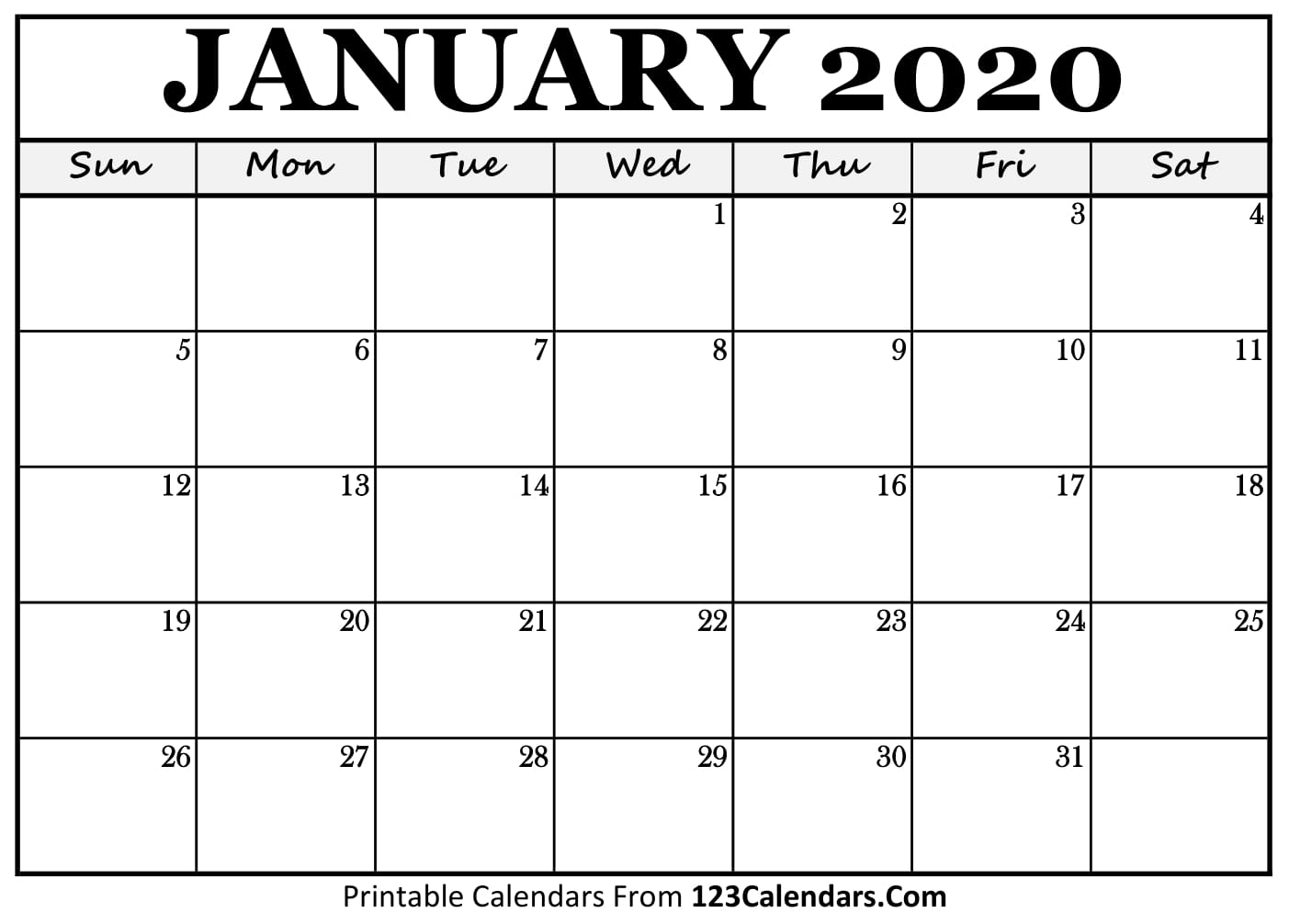 January 2020 Calendars Page - Togo.wpart.co
