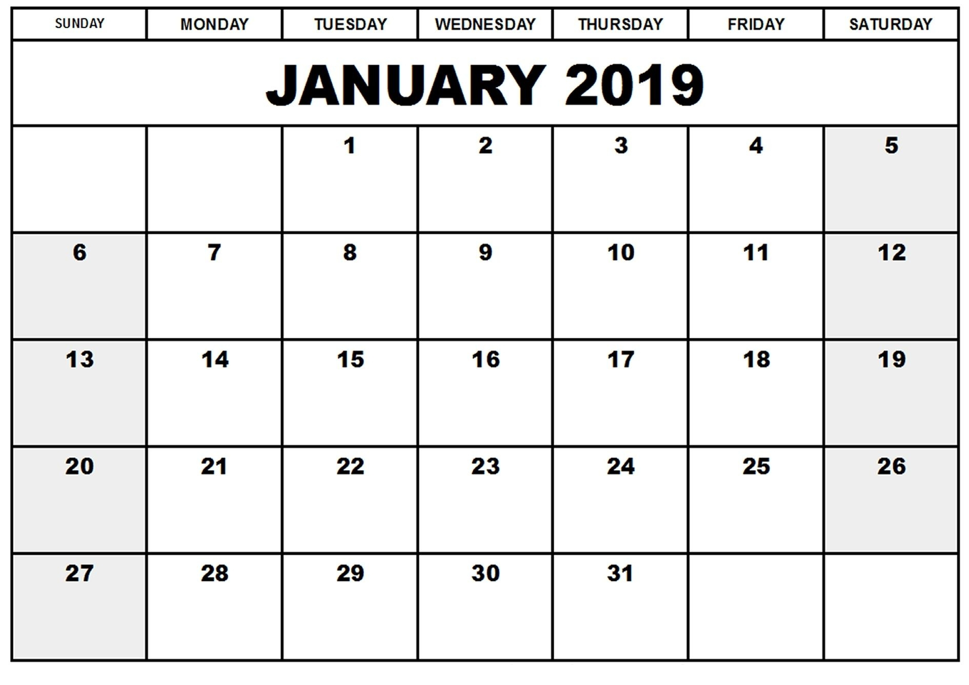 January Calendar 2019 Malayalam - Free Printable Calendar