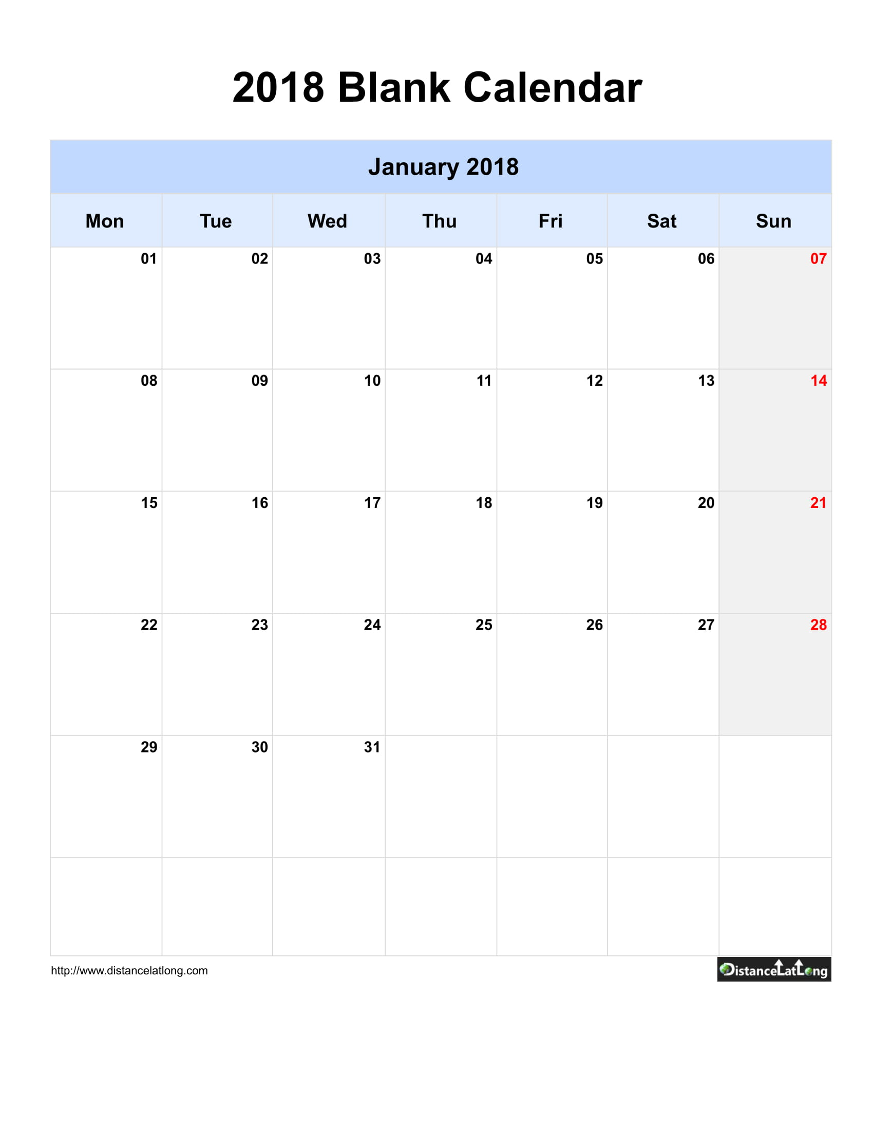 January Calendars For Pdf, Words And Jpg Formats