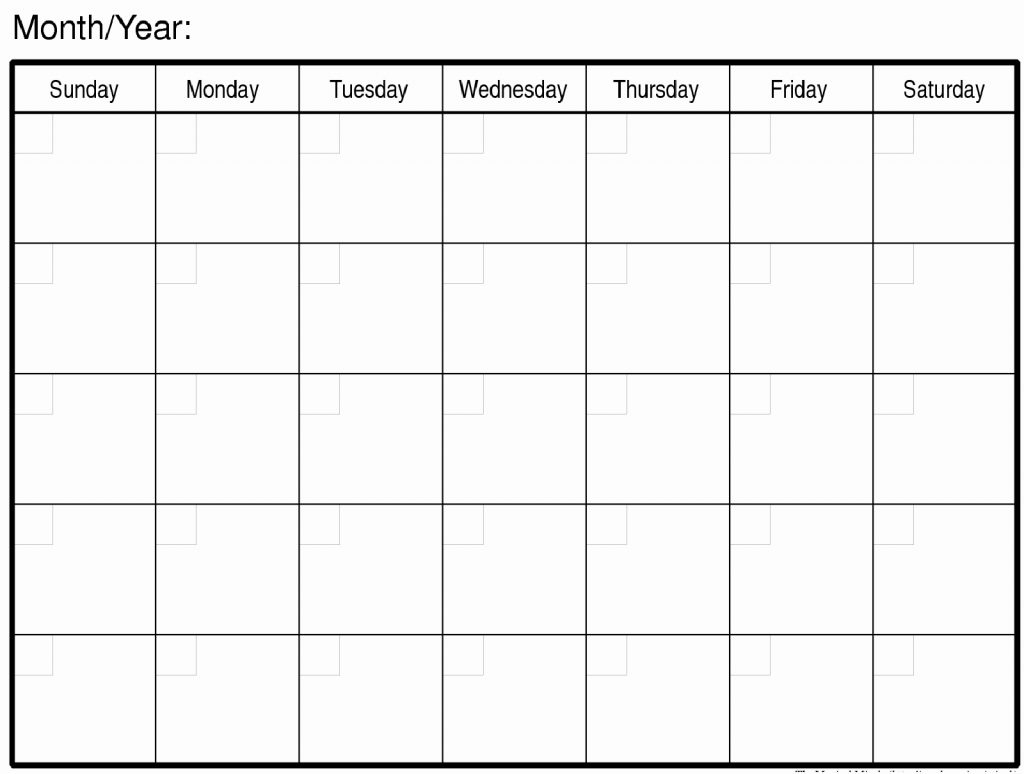 Get 2020 Printable Calendar With Large Squares Calendar Printables Free Blank