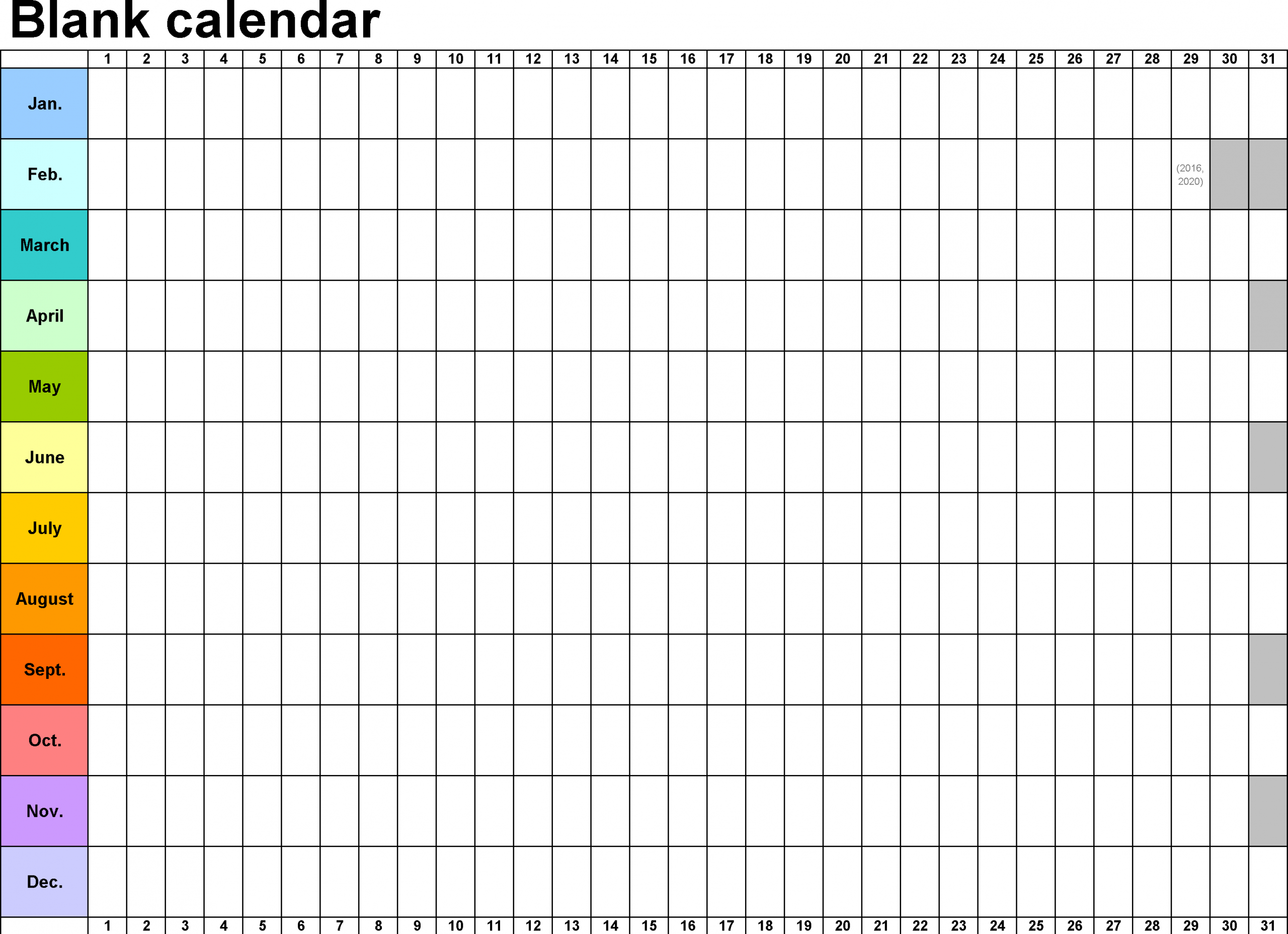 Monthly Calendar Template Format Hd | Monthly Calendar