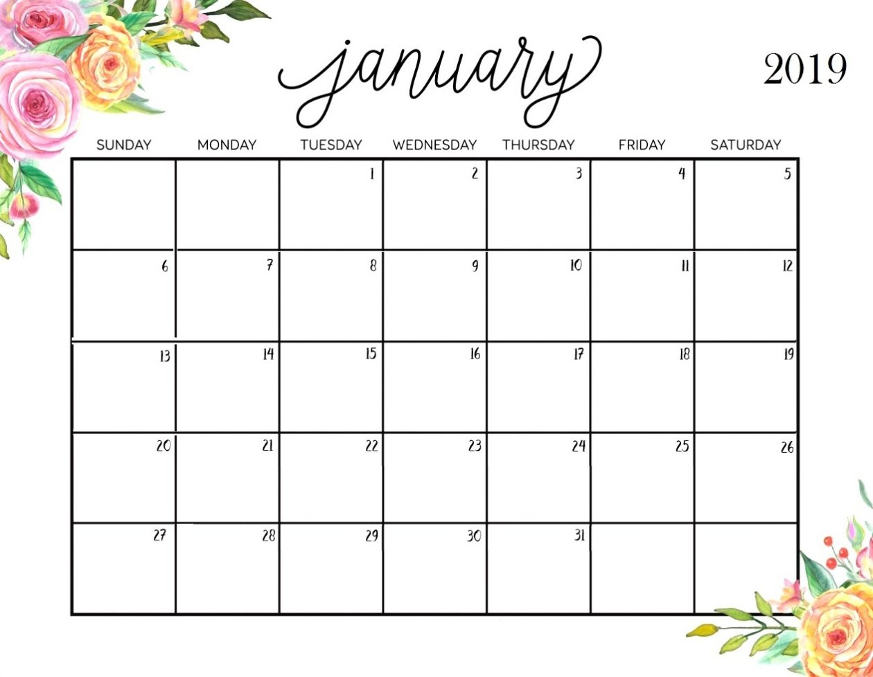 Pretty January 2020 Calendar - Togo.wpart.co