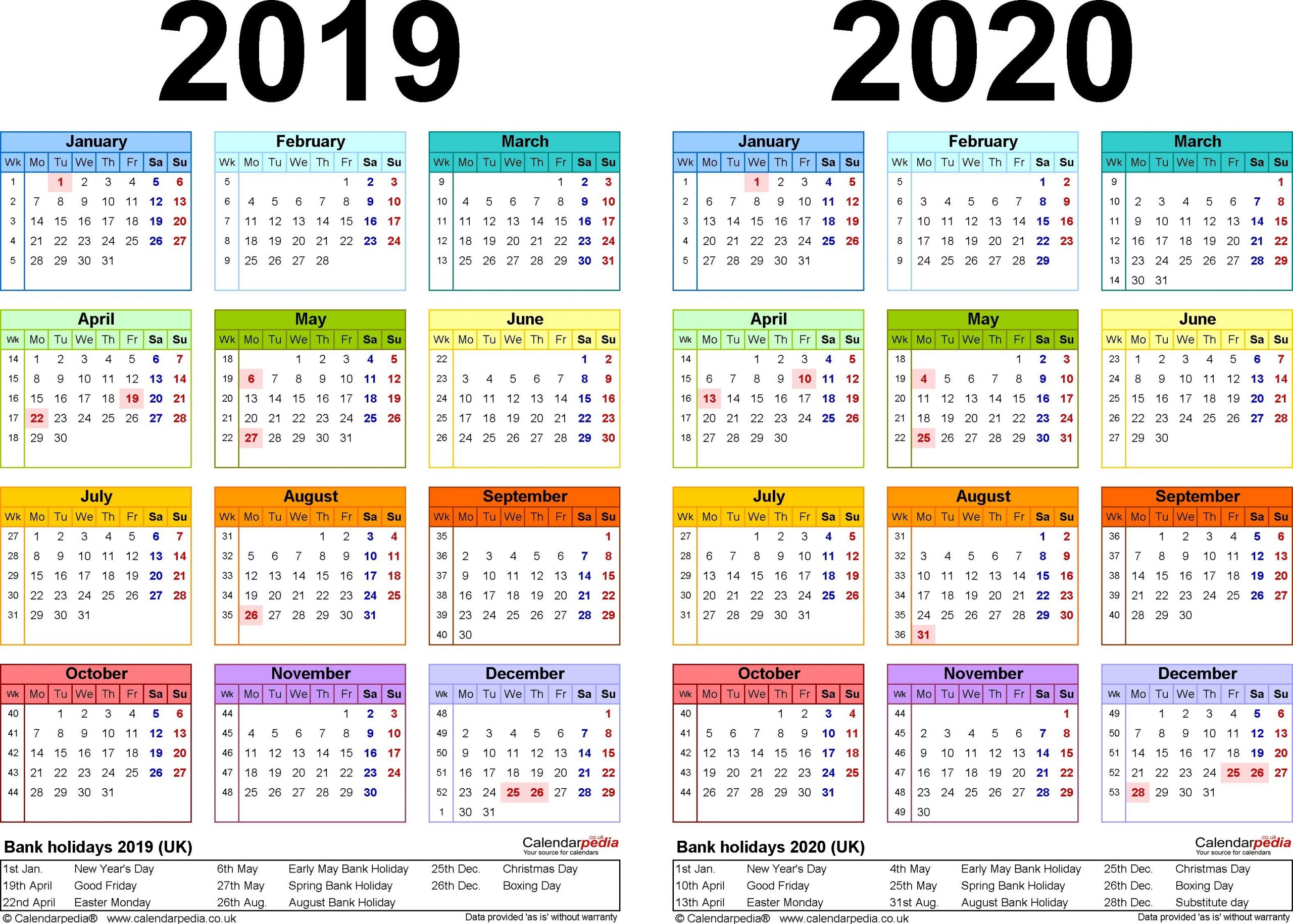 Printable Calendar 2020 Uk – Pleasant To The Website, On