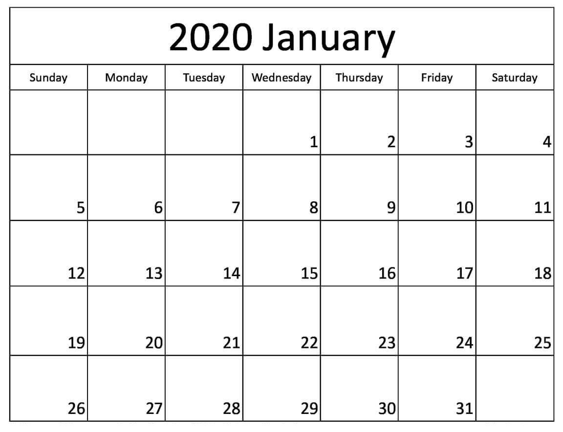Printable January 2020 Calendar Australia With Holidays