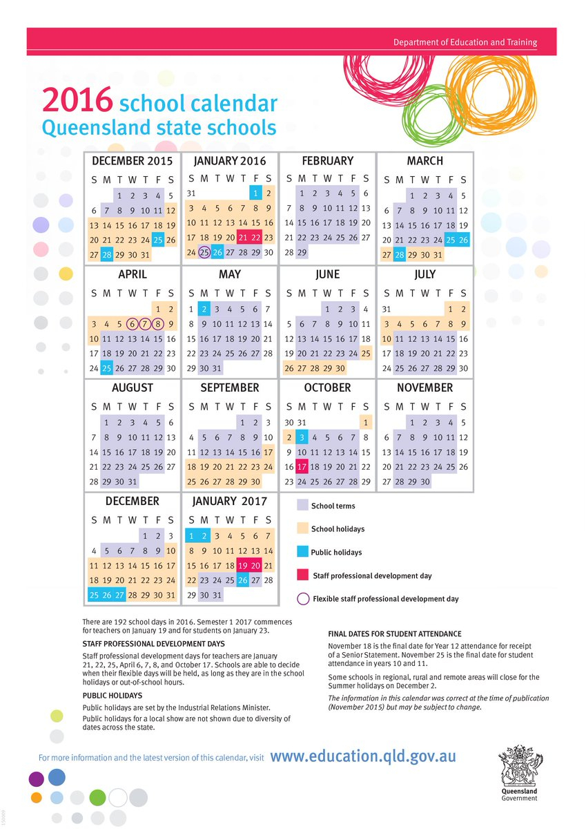 Catch 2020 School Calendar Qld State Schools | Calendar ...