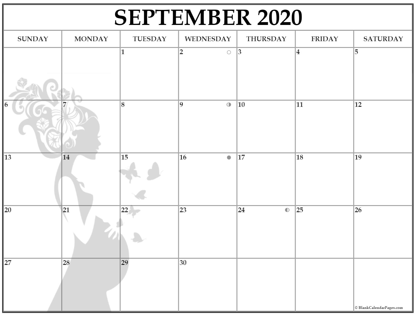 September 2020 Pregnancy Calendar | Fertility Calendar