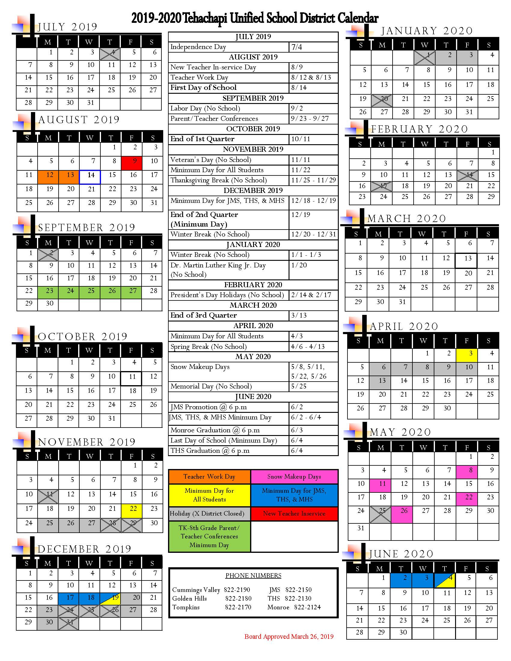 Student Attendance Calendar / Home