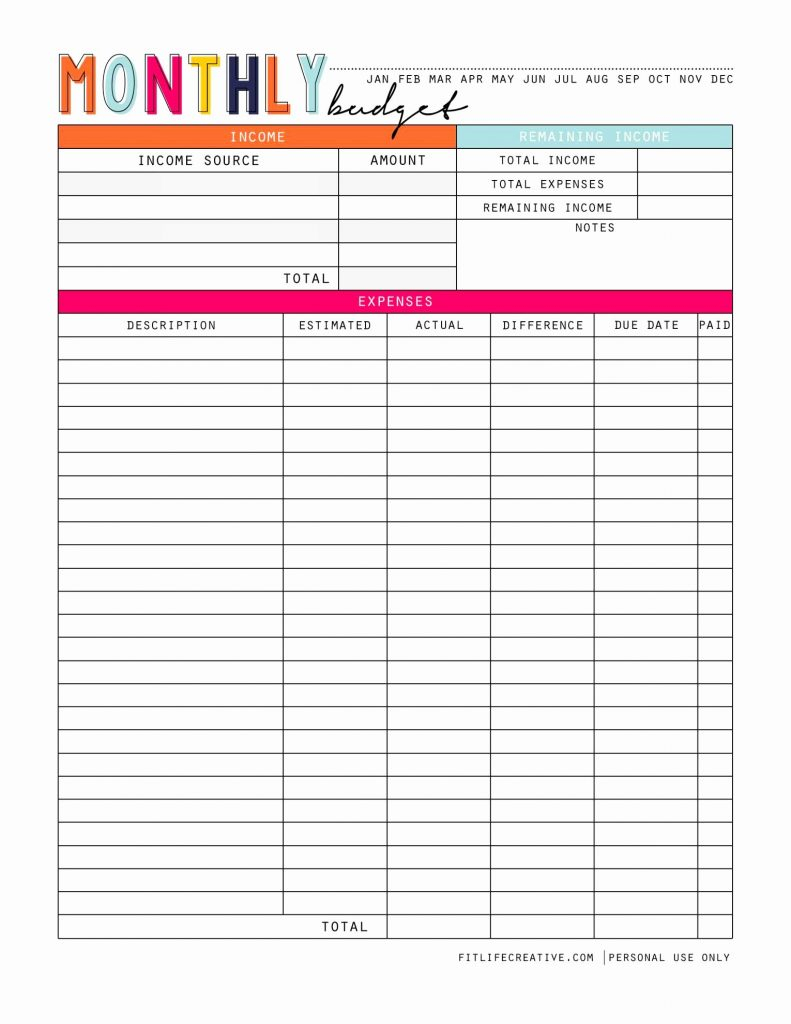 Tracking Medical Expenses Spreadsheet Monthly Ll Ker